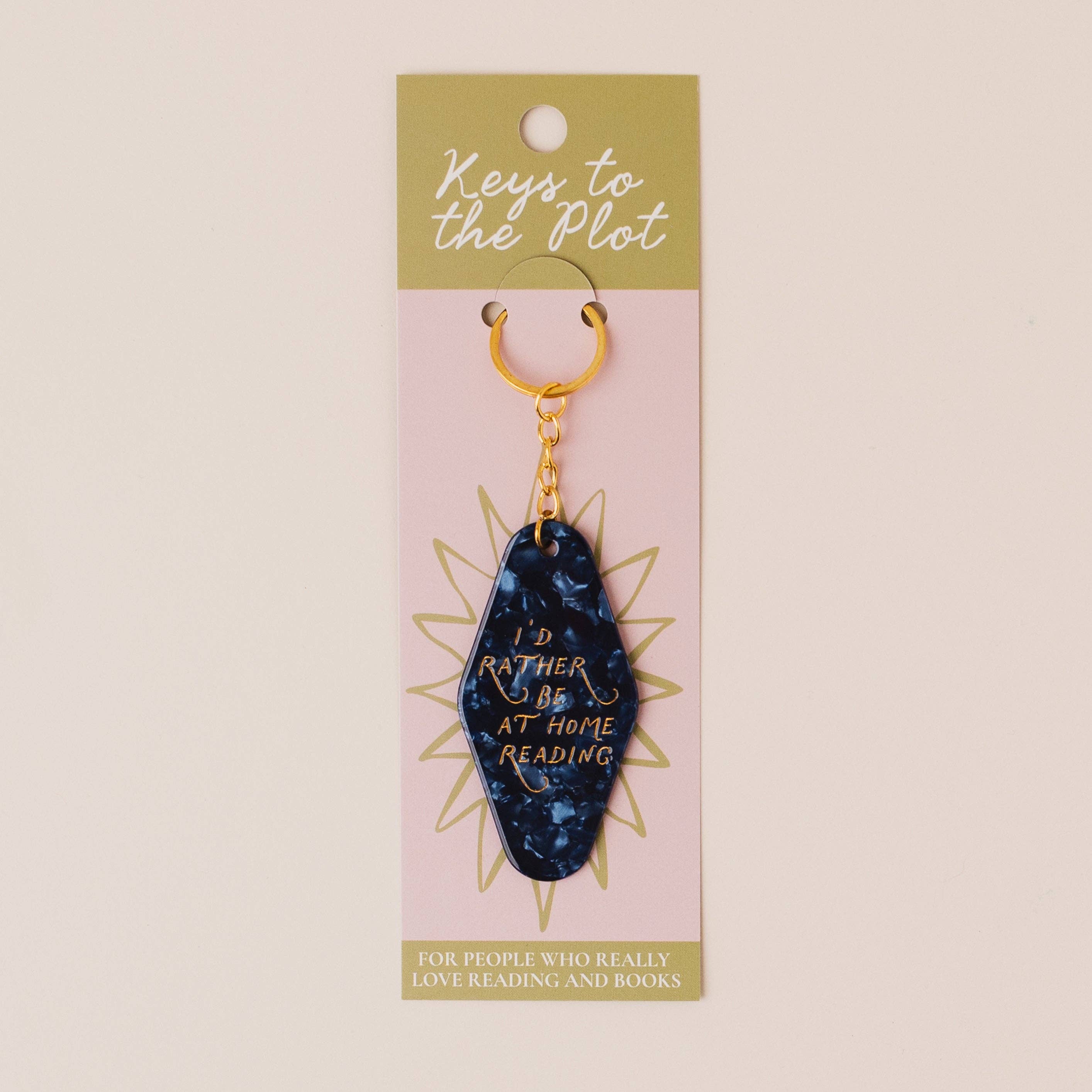 I'D RATHER BE AT HOME READING - Keyring