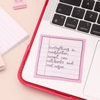Vinyl Sticker - New notebooks and iced coffee