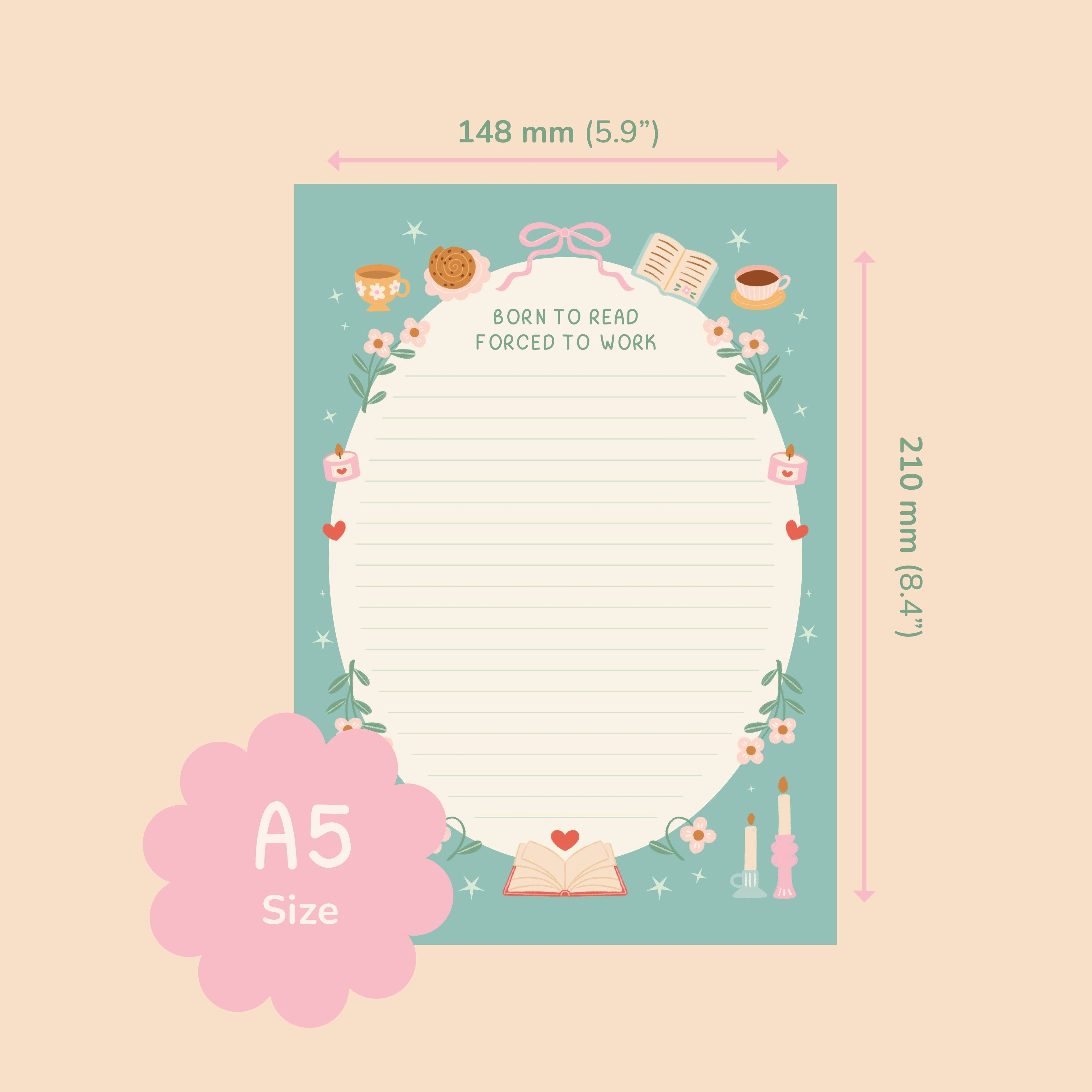 Born To Read Notepad – Literature Stationery Gifts