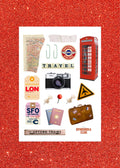 Vintage Travel Ephemera & Wanderlust Scrapbook Stickers