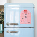 A4 Magnetic Pink & Red Weekly Planner | Fridge Magnet Planner