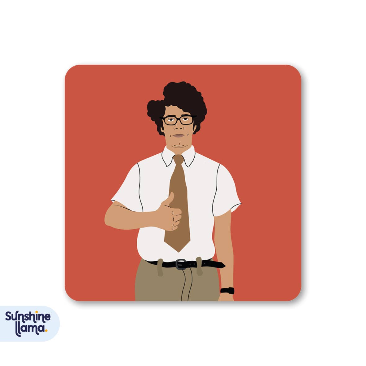 Moss IT Crowd Coaster - Sunshine Llama