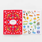 12 Month - Monthly Planner - Red Scandinavian Floral