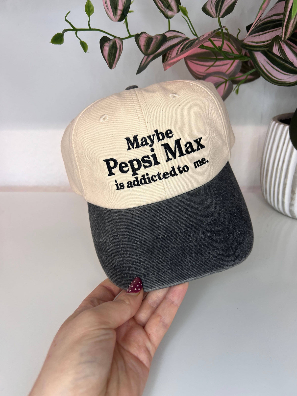 Pepsi Max Embroidered Contrast Vintage Cap - Vintage Black