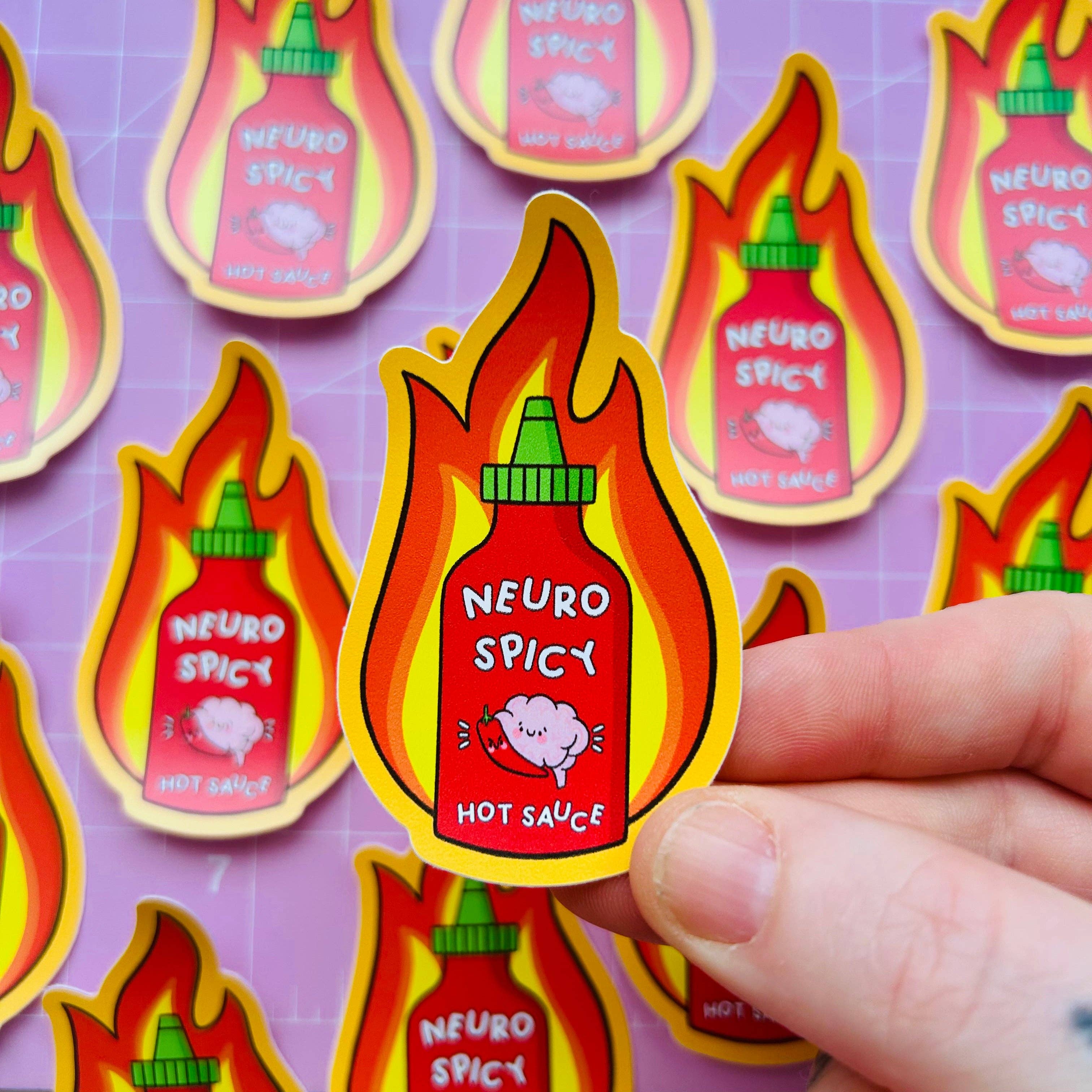 Neurospicy Hot Sauce Vinyl Sticker