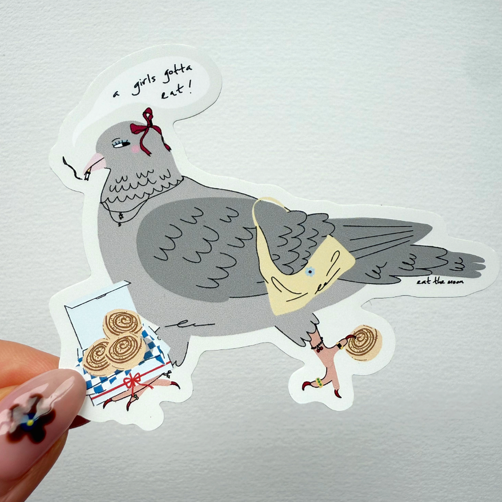 Pigeon Glitter Gloss Sticker