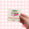 Pink & Green Book Stack Magnetic Bookmark