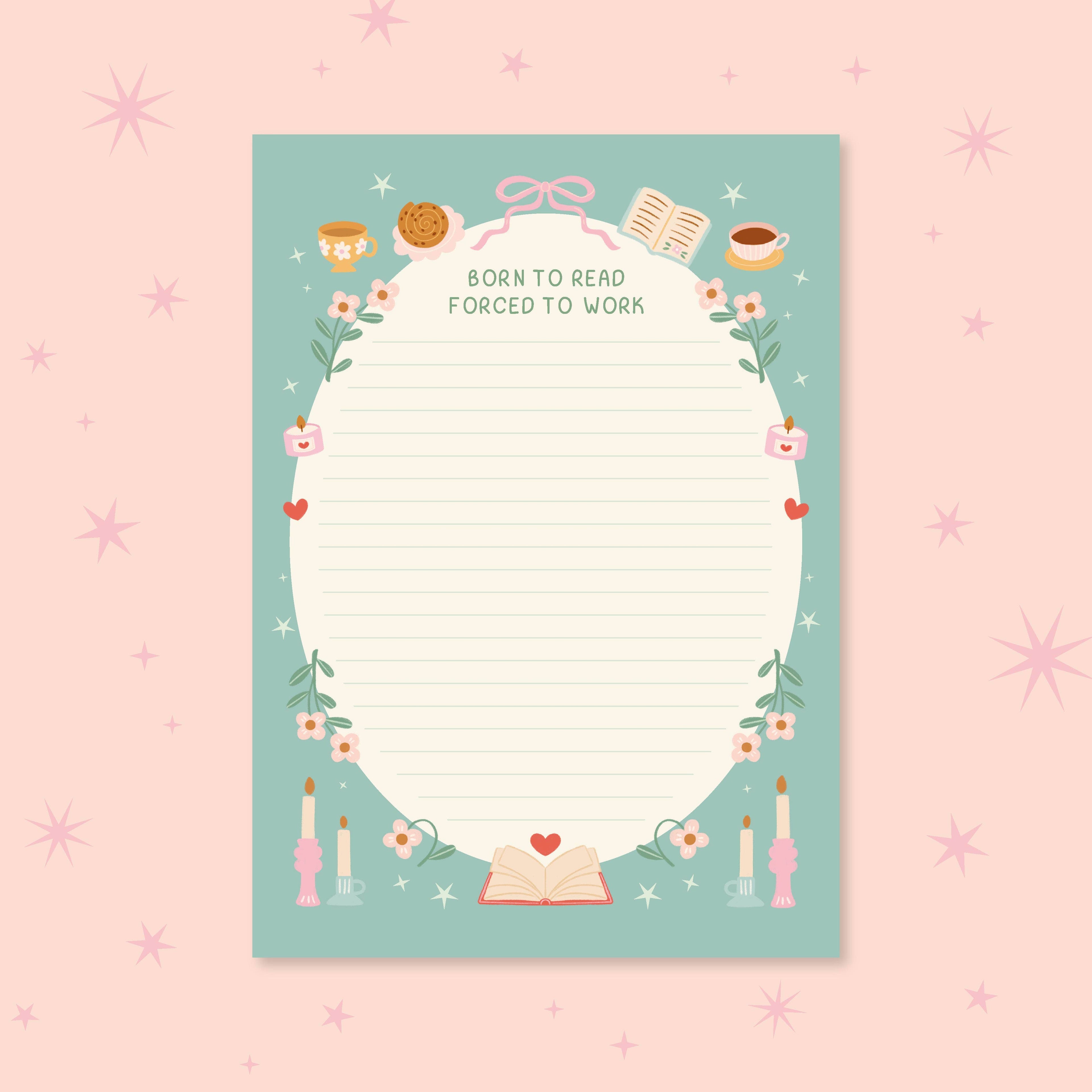 Born To Read Notepad – Literature Stationery Gifts