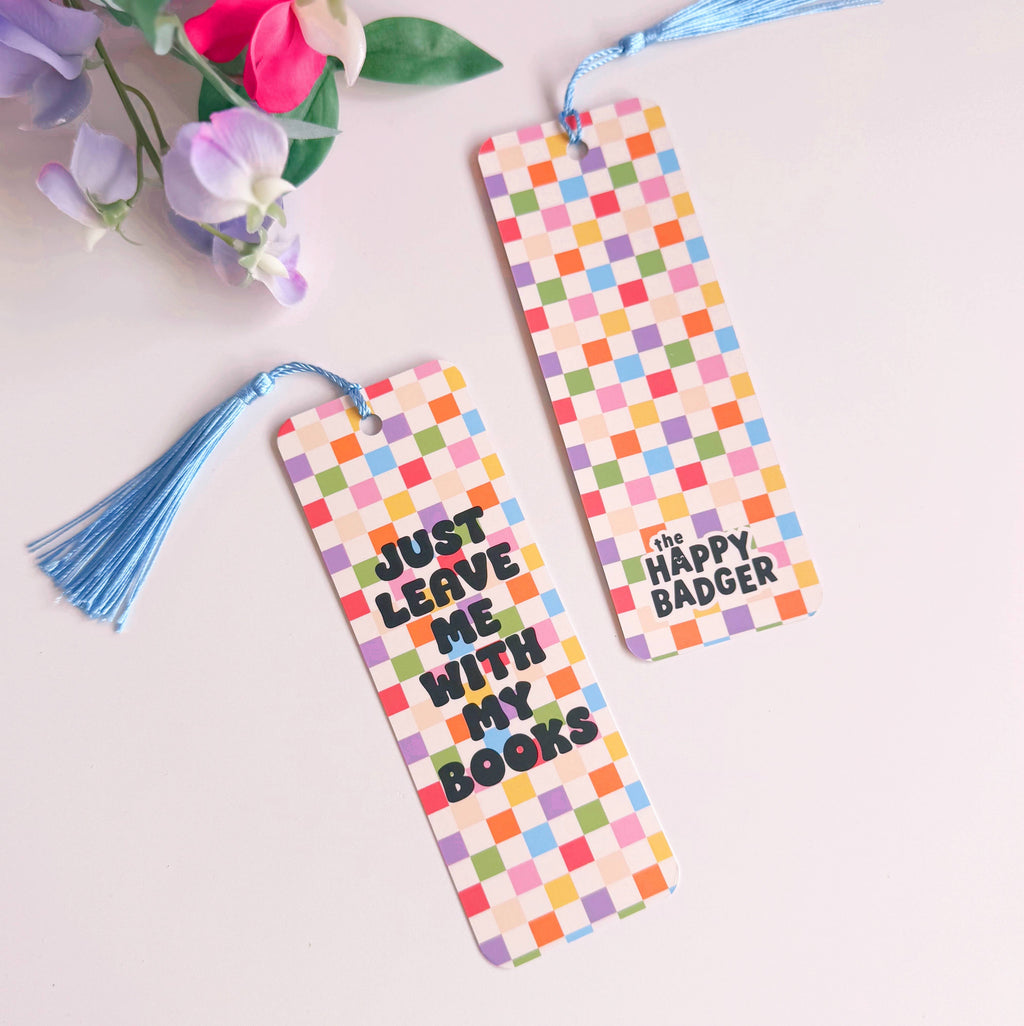 Reading Quote Bookmark | Checkerboard Bookmark with Tassel
