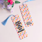 Reading Quote Bookmark | Checkerboard Bookmark with Tassel