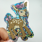 Little deer Glitter Vinyl Sticker