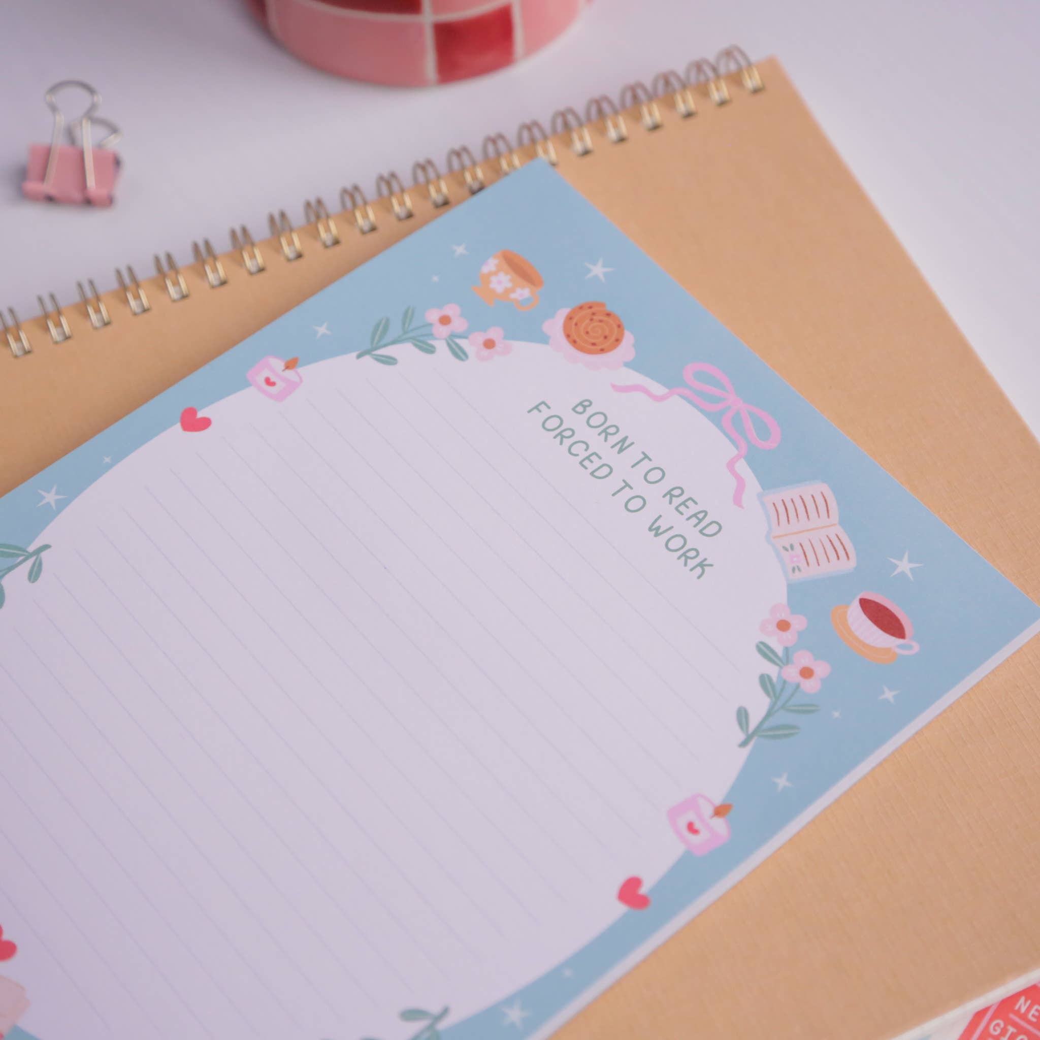 Born To Read Notepad – Literature Stationery Gifts