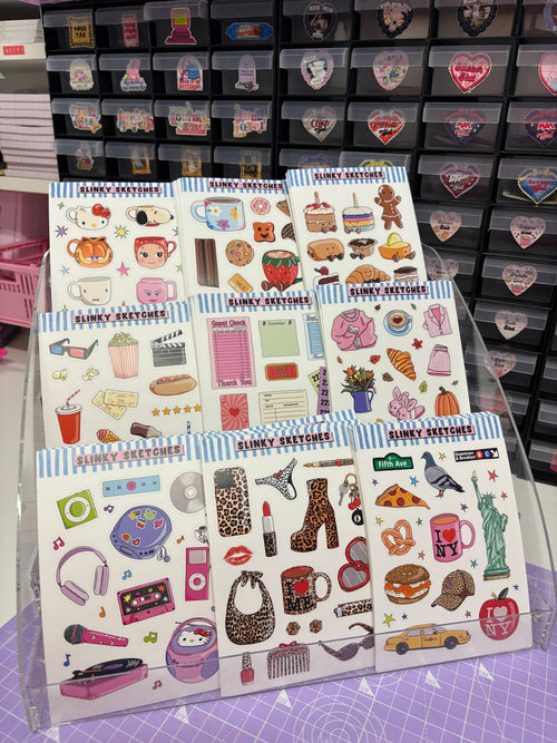 00's Sleepover A6 Matte Sticker Sheet