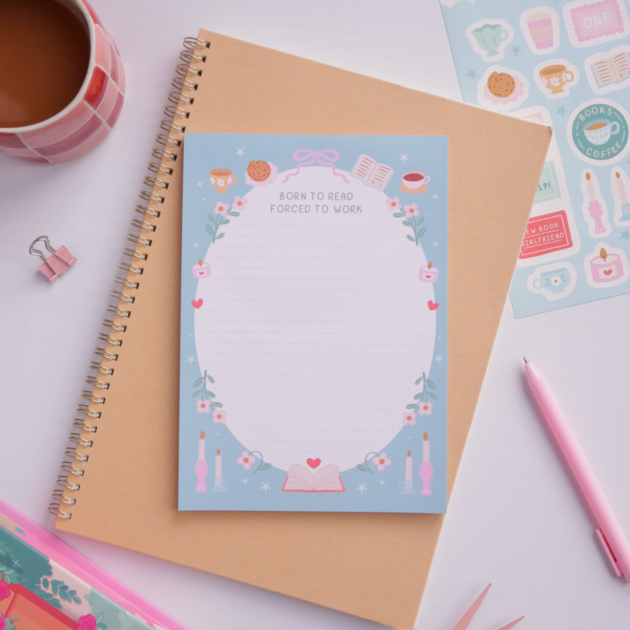 Born To Read Notepad – Literature Stationery Gifts