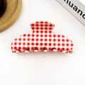 Minimalist Acetate Checkerboard Hair Claw Clip