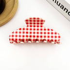 Minimalist Acetate Checkerboard Hair Claw Clip