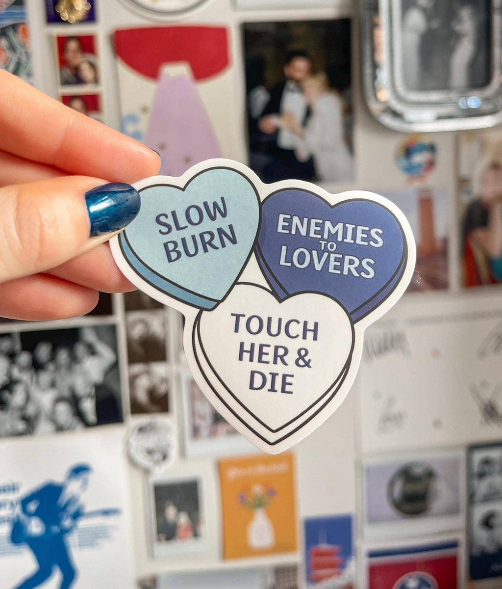 Slow Burn Candy Heart Sticker | Enemies to Lovers