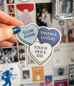 Slow Burn Candy Heart Sticker | Enemies to Lovers