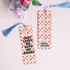 Reading Quote Bookmark | Checkerboard Bookmark with Tassel