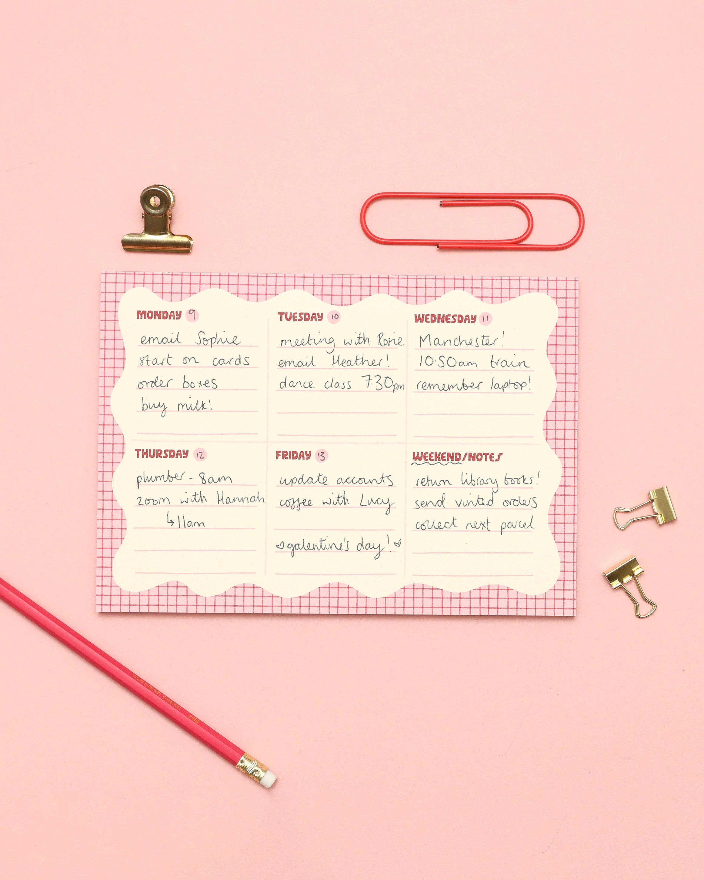 A5 Notepad - Wiggle Weekly Planner