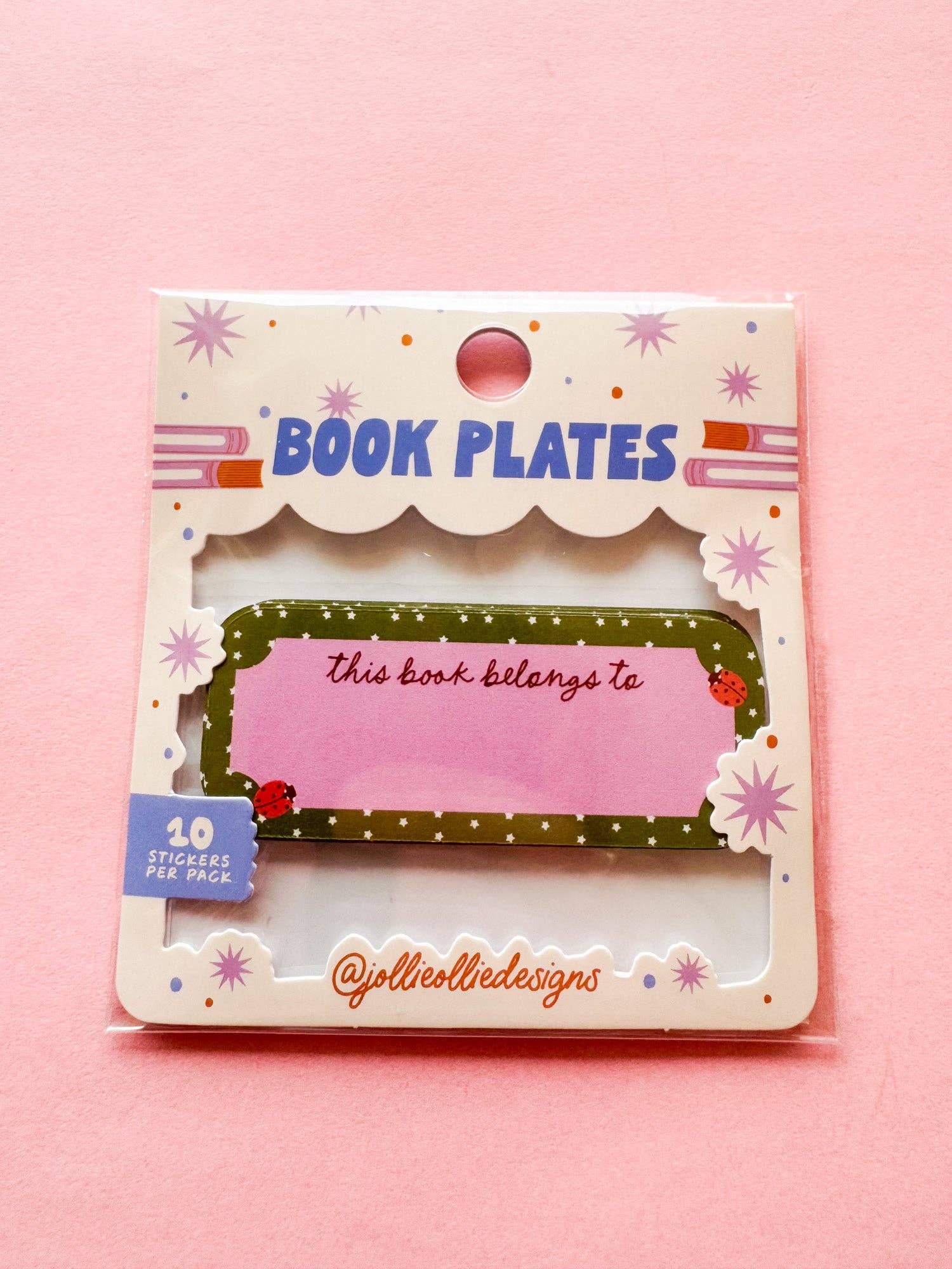 Ladybug Book Plate Sticker Pack