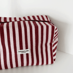 Towel Makeup Bag - Blushberry Scallop Stripes