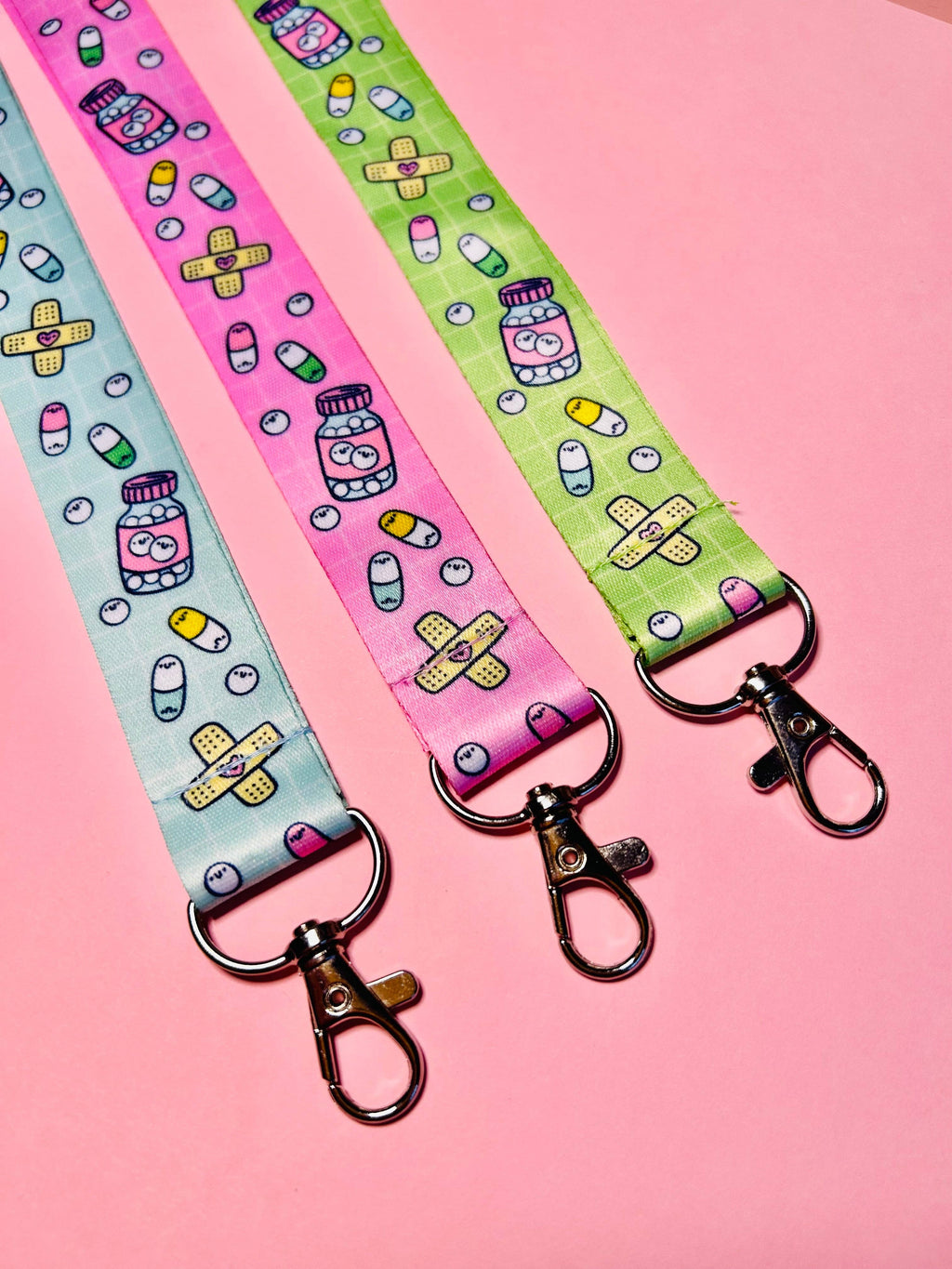 Green Happy Pills Lanyard