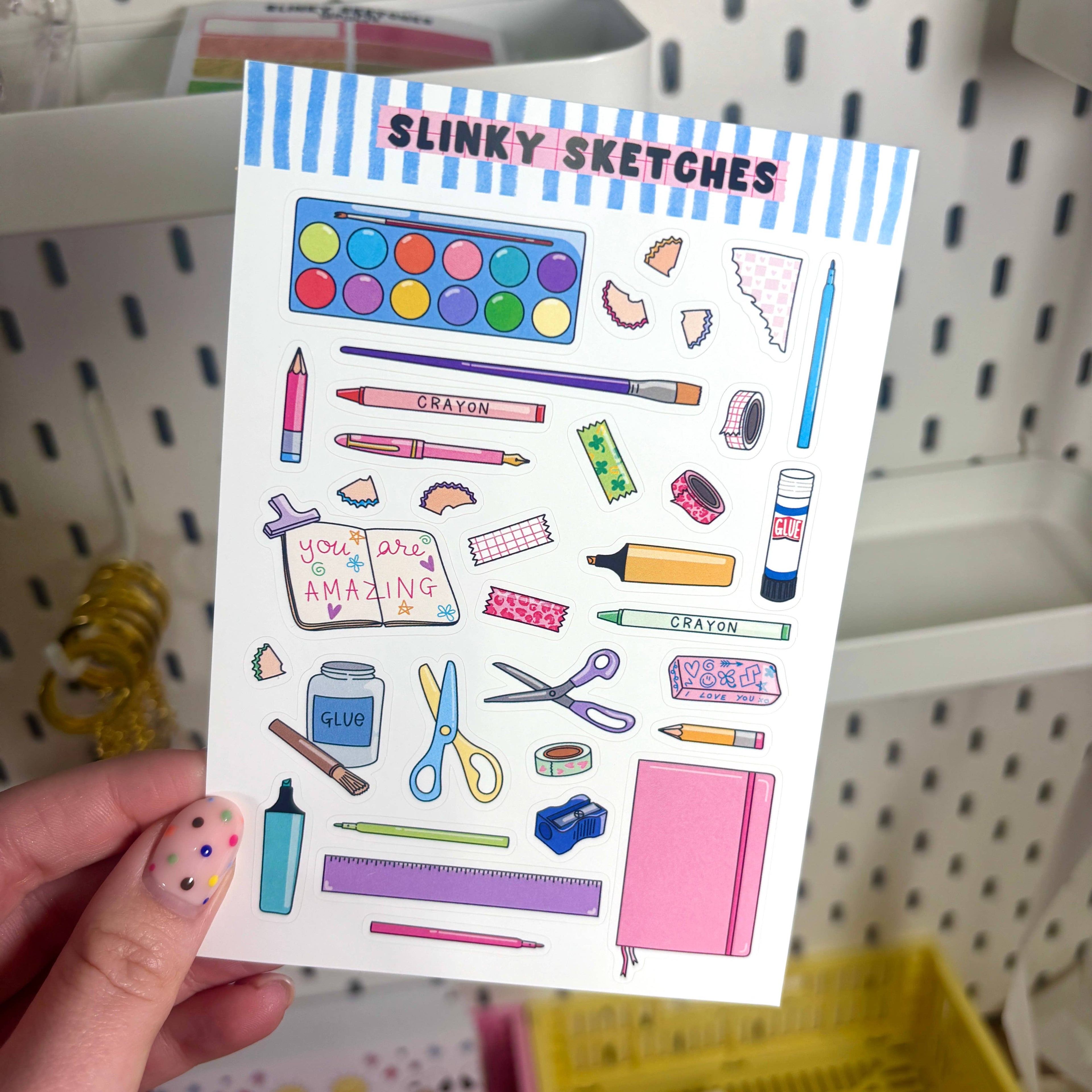 Art Supplies A6 Matte Sticker Sheet