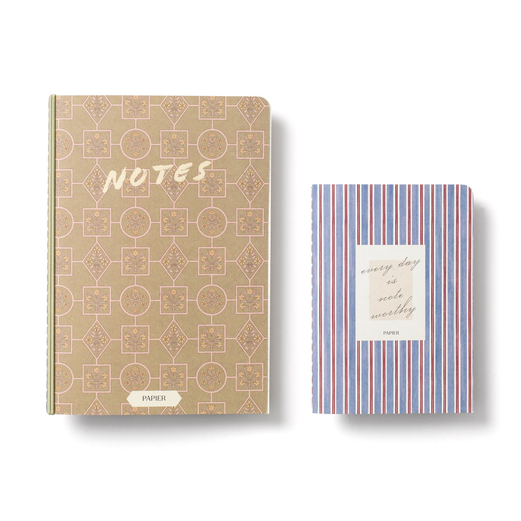 Notes & Stripes Softcover Notebook Set of 2