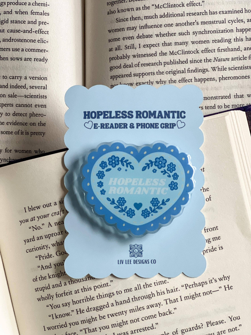 Hopeless Romantic Kindle & Phone Grip
