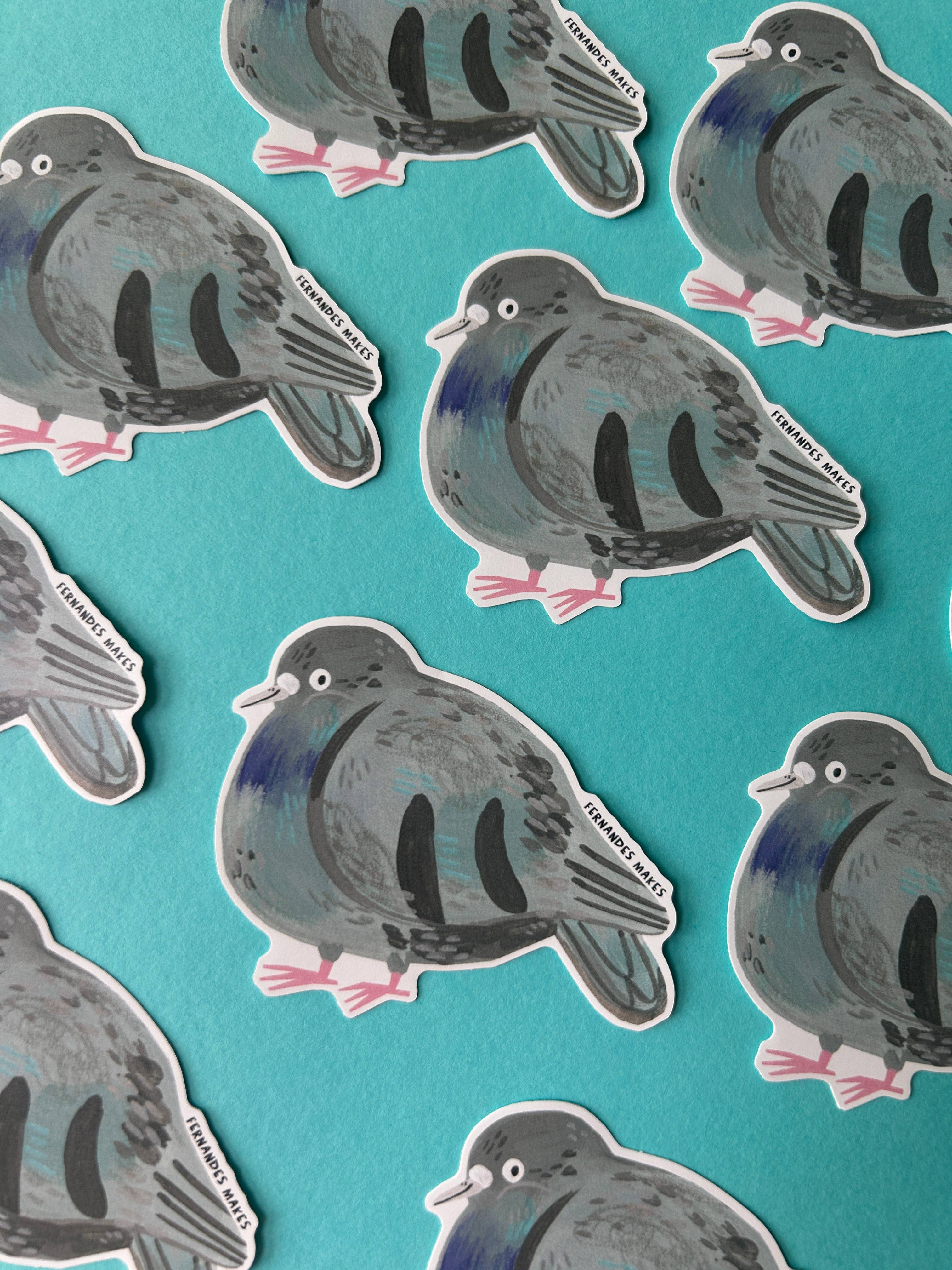 Merry The Pigeon Vinyl Sticker