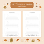 Cosy Season Reading Journal – 50 Book Review Notebook