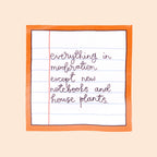 Vinyl Sticker - New notebooks & house plants