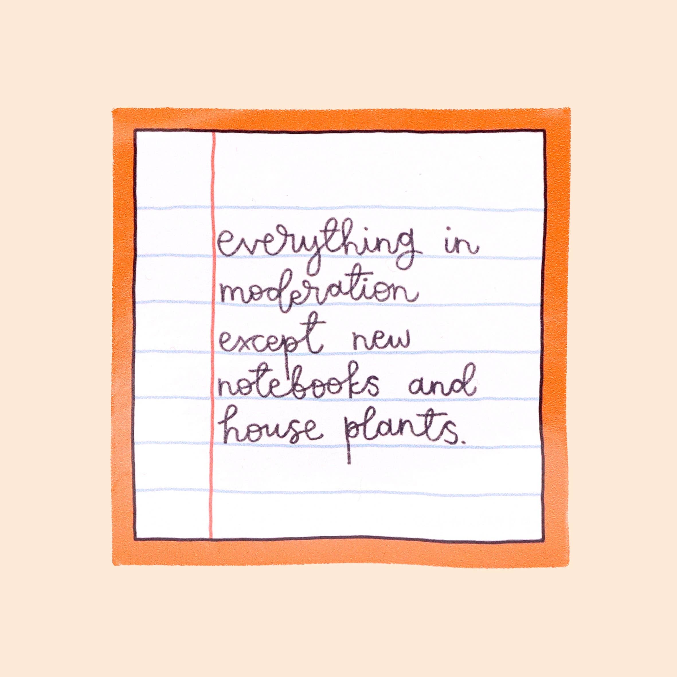 Vinyl Sticker - New notebooks & house plants
