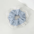 Scrunchie - Powder Blue Hearts