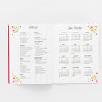 12 Month - Monthly Planner - Red Scandinavian Floral