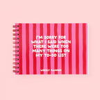 A6 Ringbound Week Planner - Pink & Red