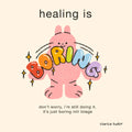 Healing is Boring Comic Postcard Print
