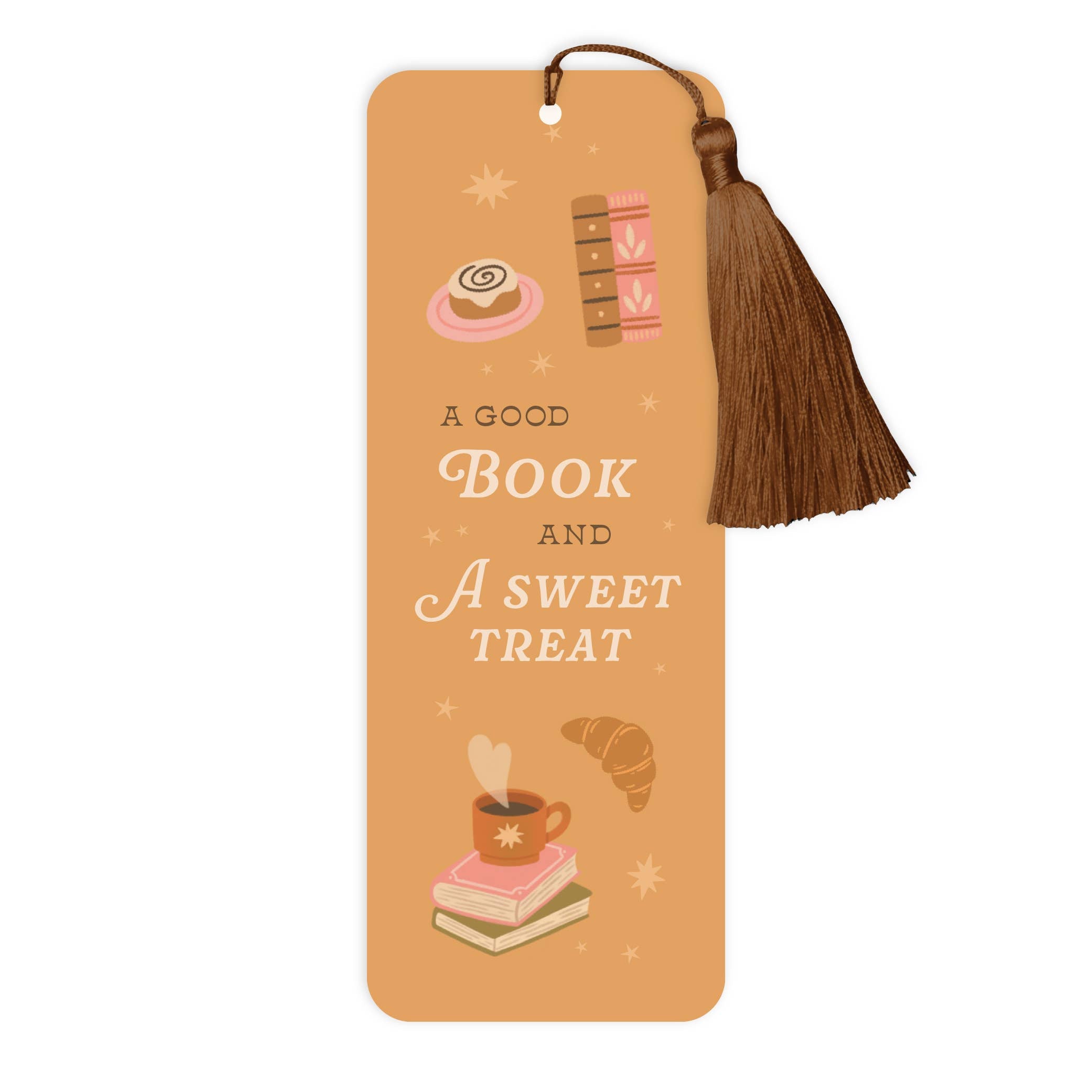 A Good Book & a Sweet Treat Bookmark with Tassel