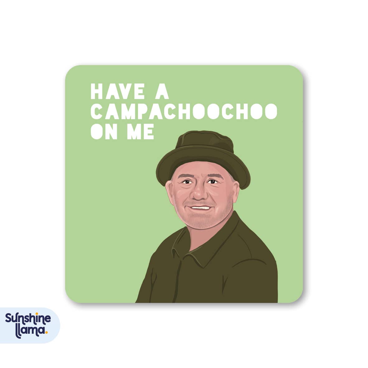 Bob Mortimer Campachoochoo Coaster- Sunshine Llama
