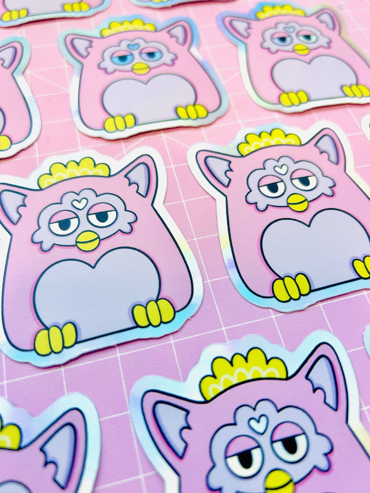 Pastel Furby - Holographic Sticker