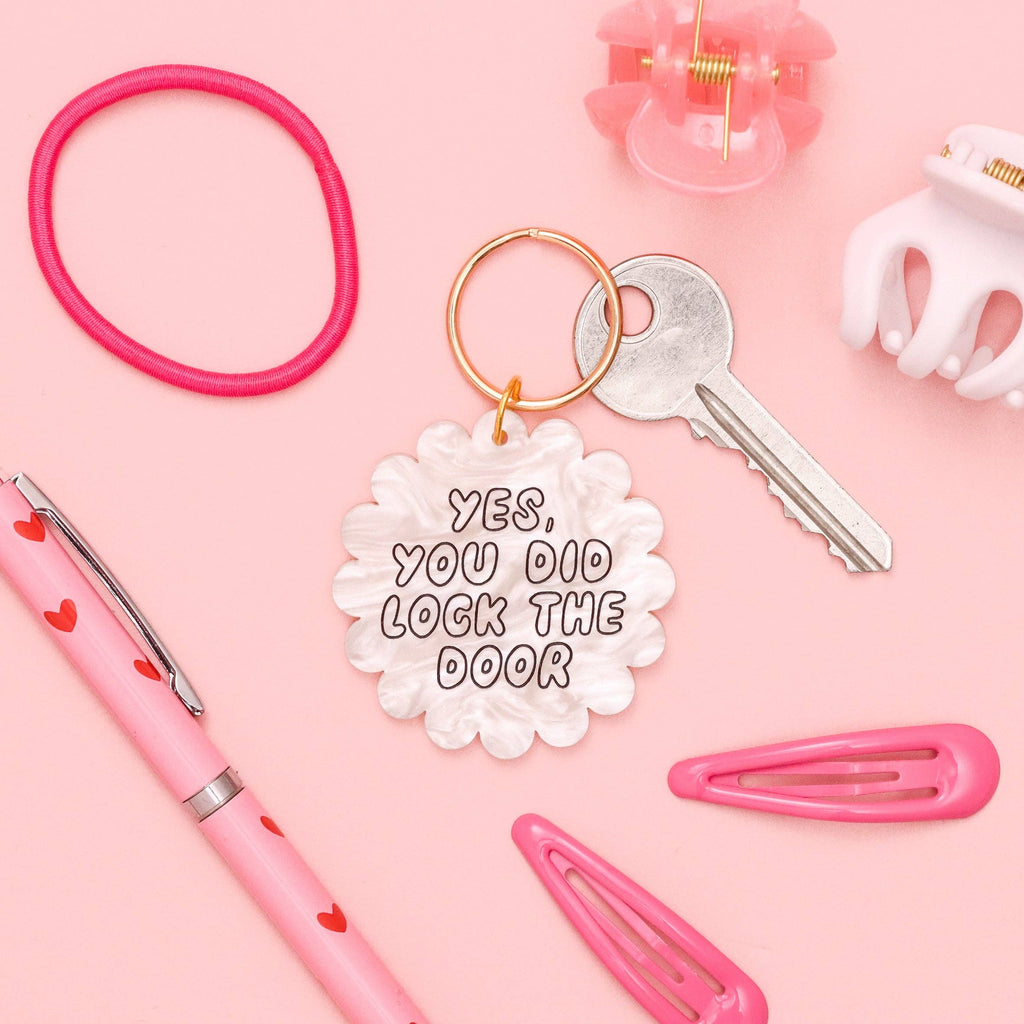 Acrylic keyring - yes you did lock the door