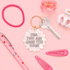 Acrylic keyring - yes you did lock the door