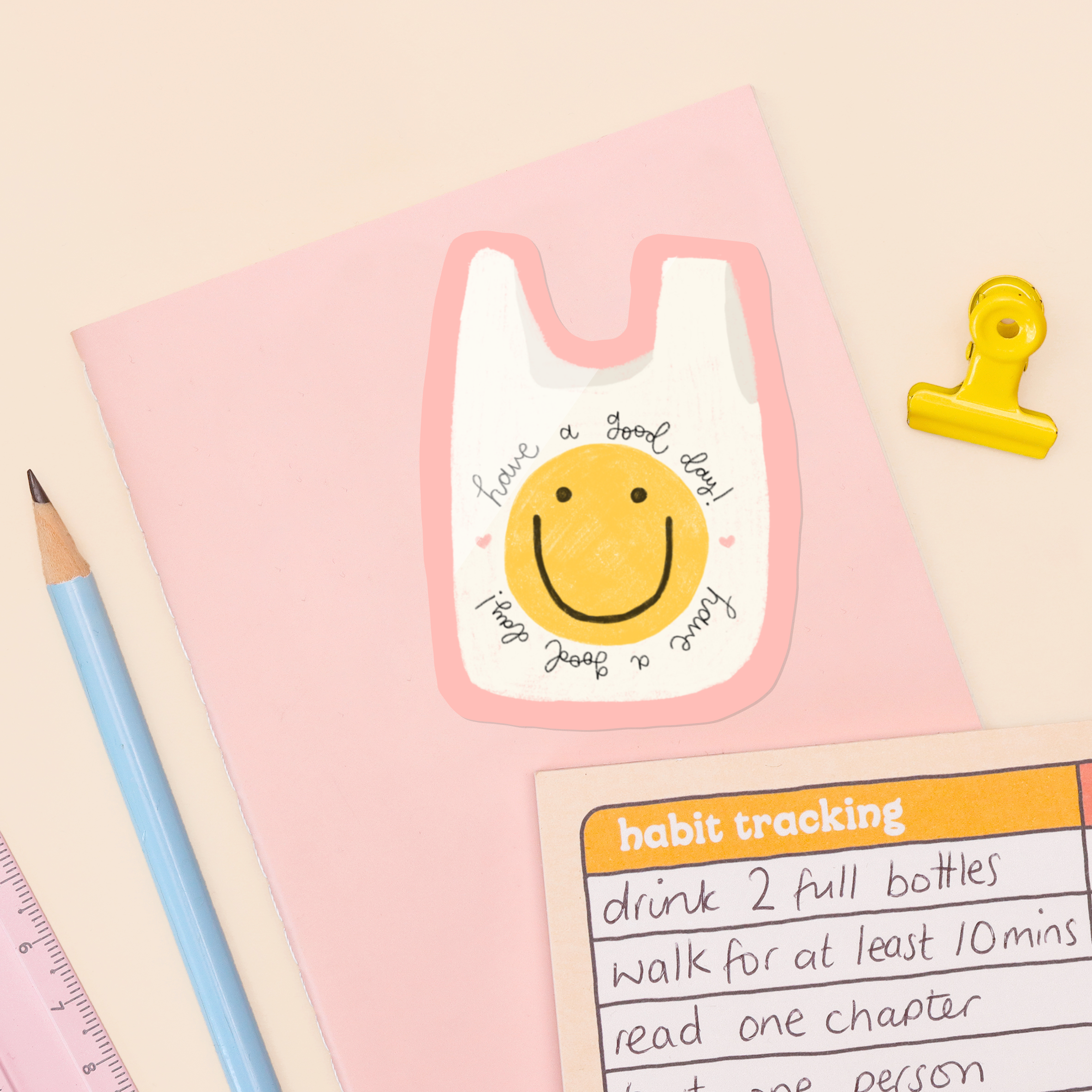 Vinyl Sticker - Smiley Bag