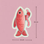 Fish Worm Sticker