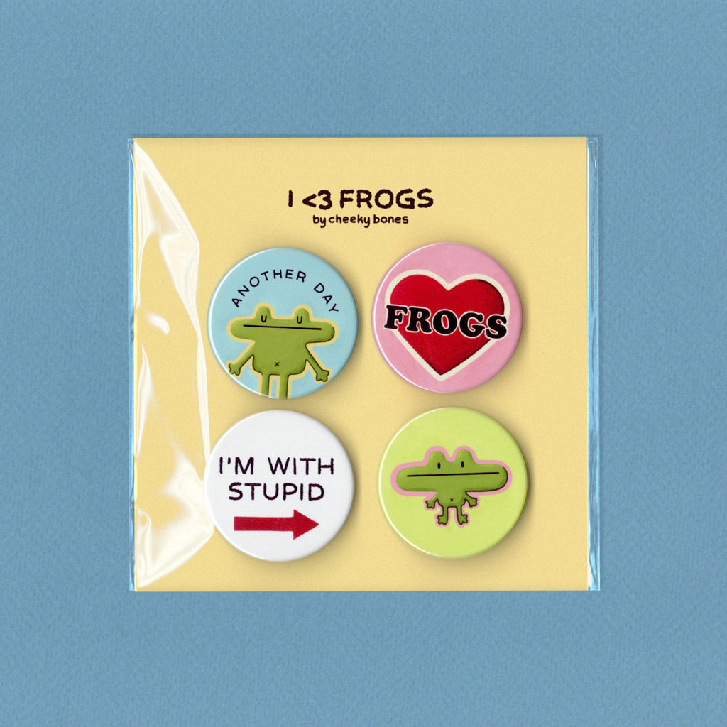 I <3 Frogs Badge Pack