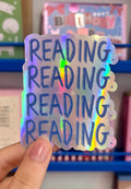 Reading Reading Reading Reading Vinyl Sticker