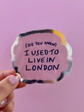 I Used to Live in London Vinyl Sticker