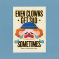 Sad Clown Postcard