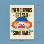 Sad Clown Postcard